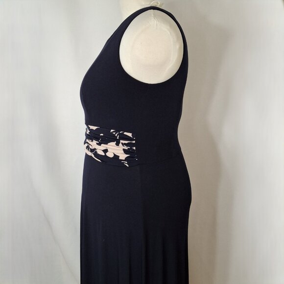Jessica Howard Ladies Beautiful Blue Ruched Waist Fit & Flare Dress - Size 14W - Picture 15 of 16
